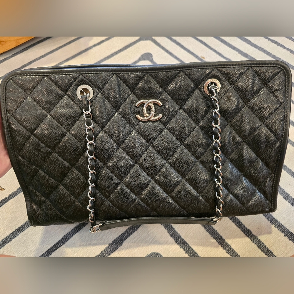 Chanel caviar French Riviera caviar leather tote